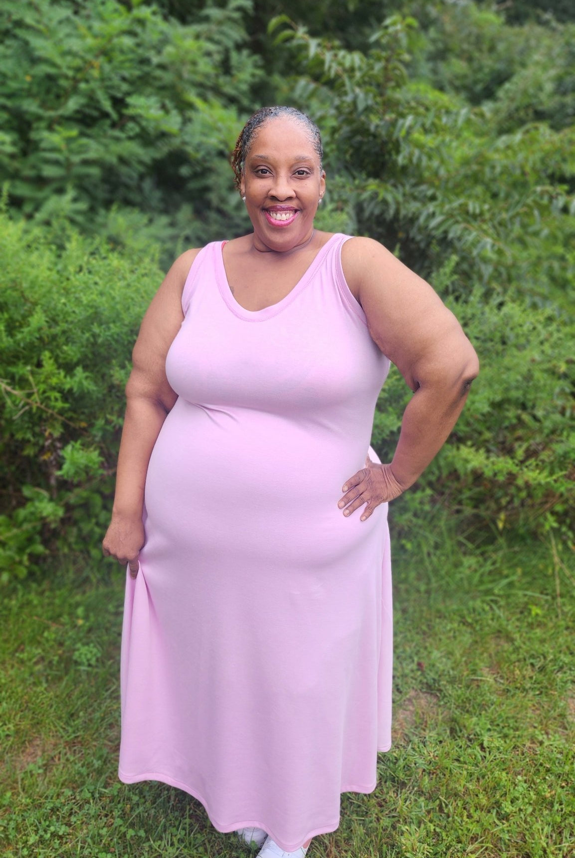 Lilac Pink Double Knit, Ponte Solid Knit Fabric - Boho Fabrics - Ponte Solid, Knit Fabric