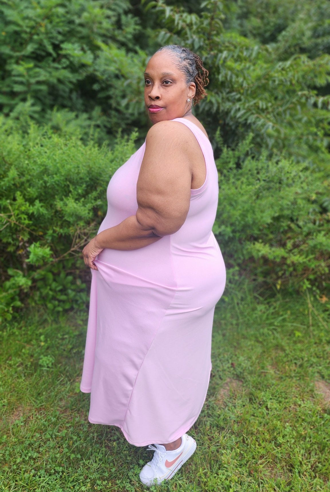 Lilac Pink Double Knit, Ponte Solid Knit Fabric - Boho Fabrics - Ponte Solid, Knit Fabric