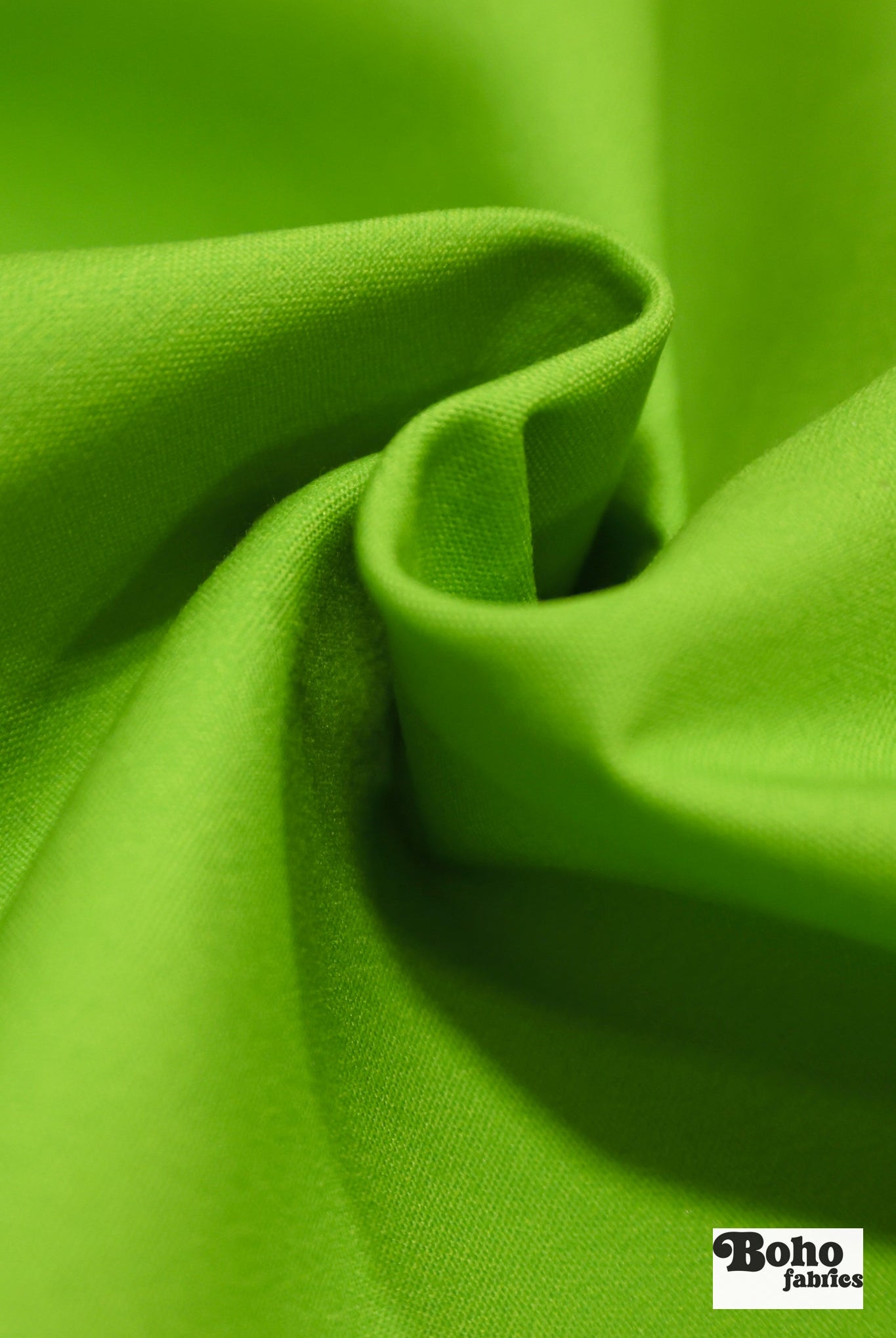 Lime Green, Solid Canvas Woven Fabric - Boho Fabrics - Canvas Fabric