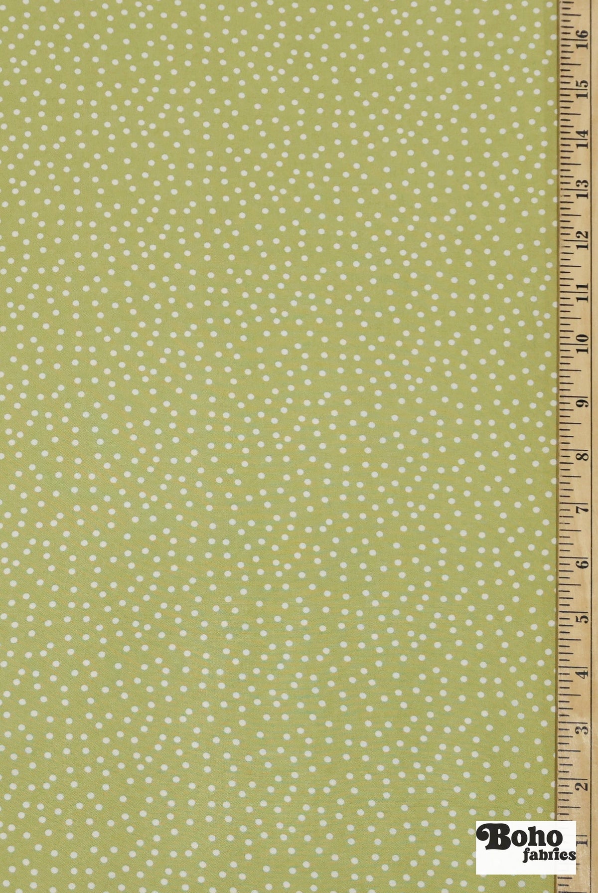 Lime Green with White Polka Dots Rayon Challis Woven Fabric - Boho Fabrics - Challis, Woven