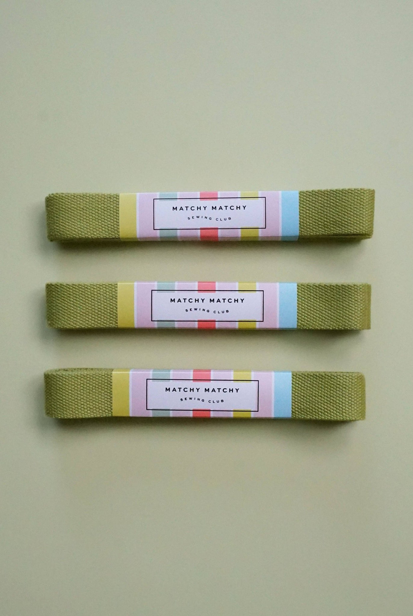 Lime Webbing - Boho Fabrics - Bag Making Supplies