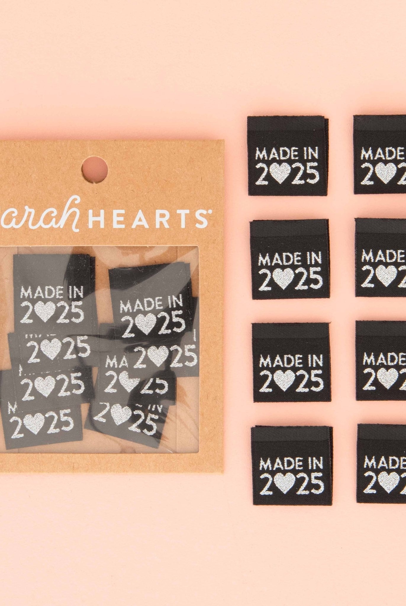 Made in 2025 Silver Woven Sewing and Quilting Labels - Boho Fabrics -