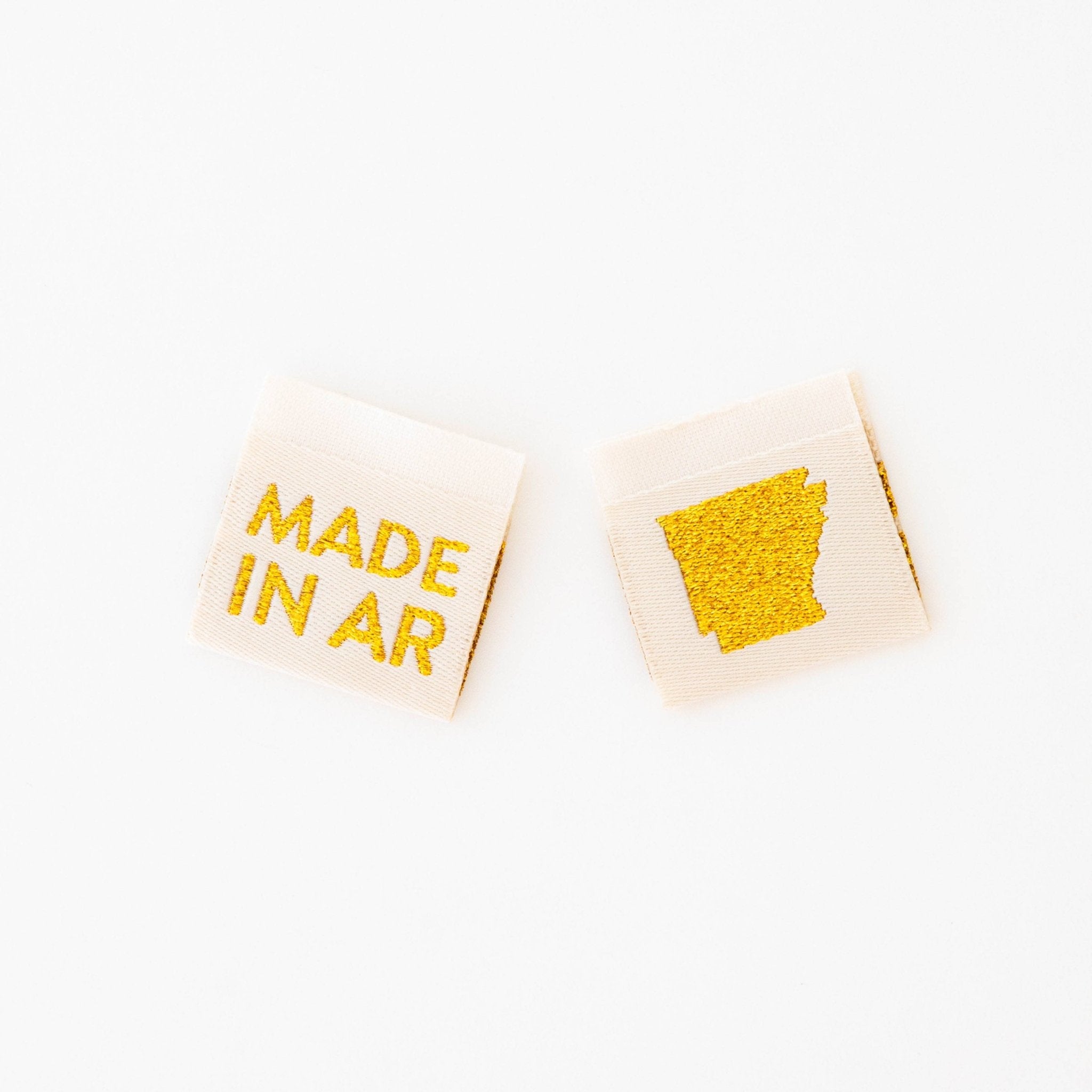 Made in My State Gold Woven Labels - Boho Fabrics -
