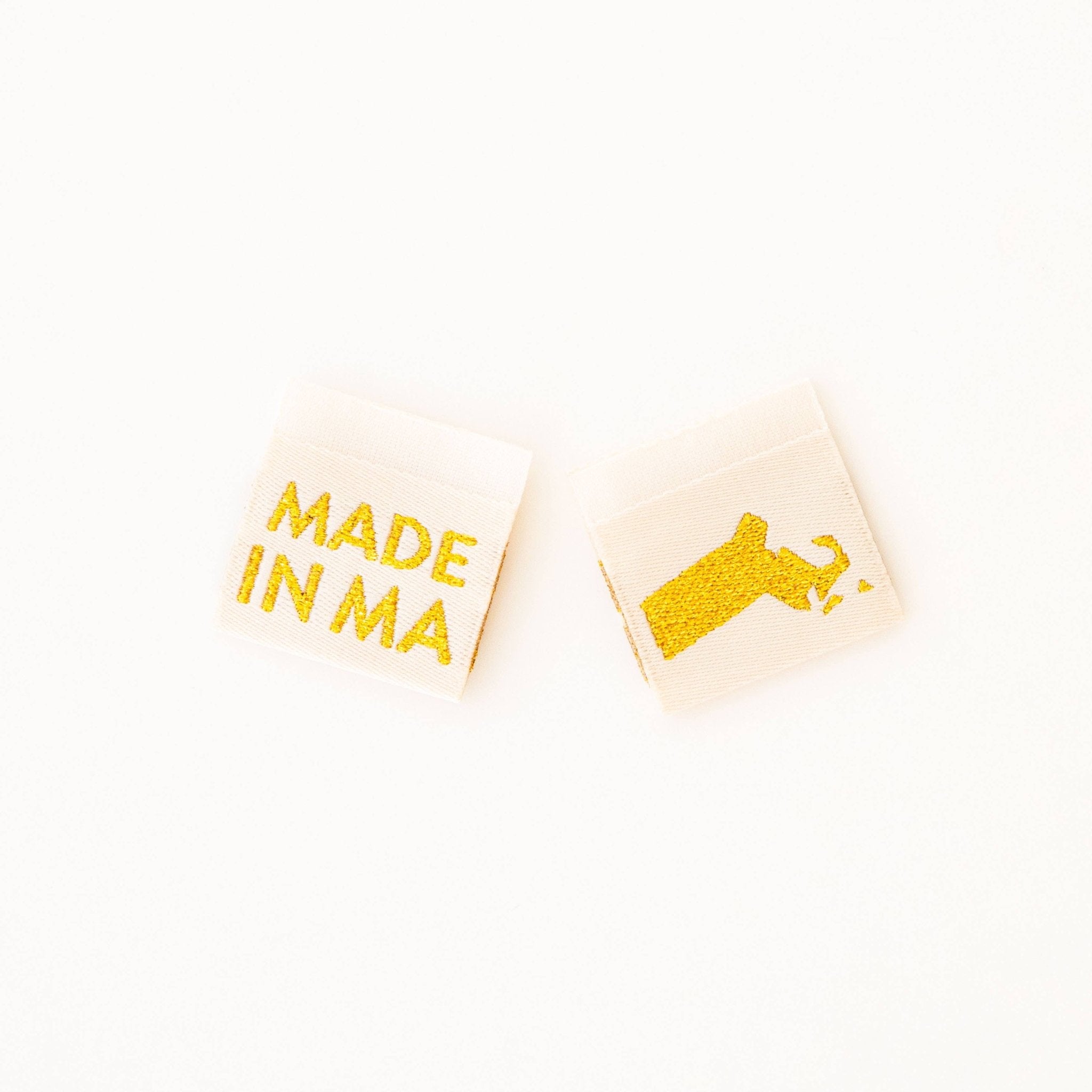 Made in My State Gold Woven Labels - Boho Fabrics -