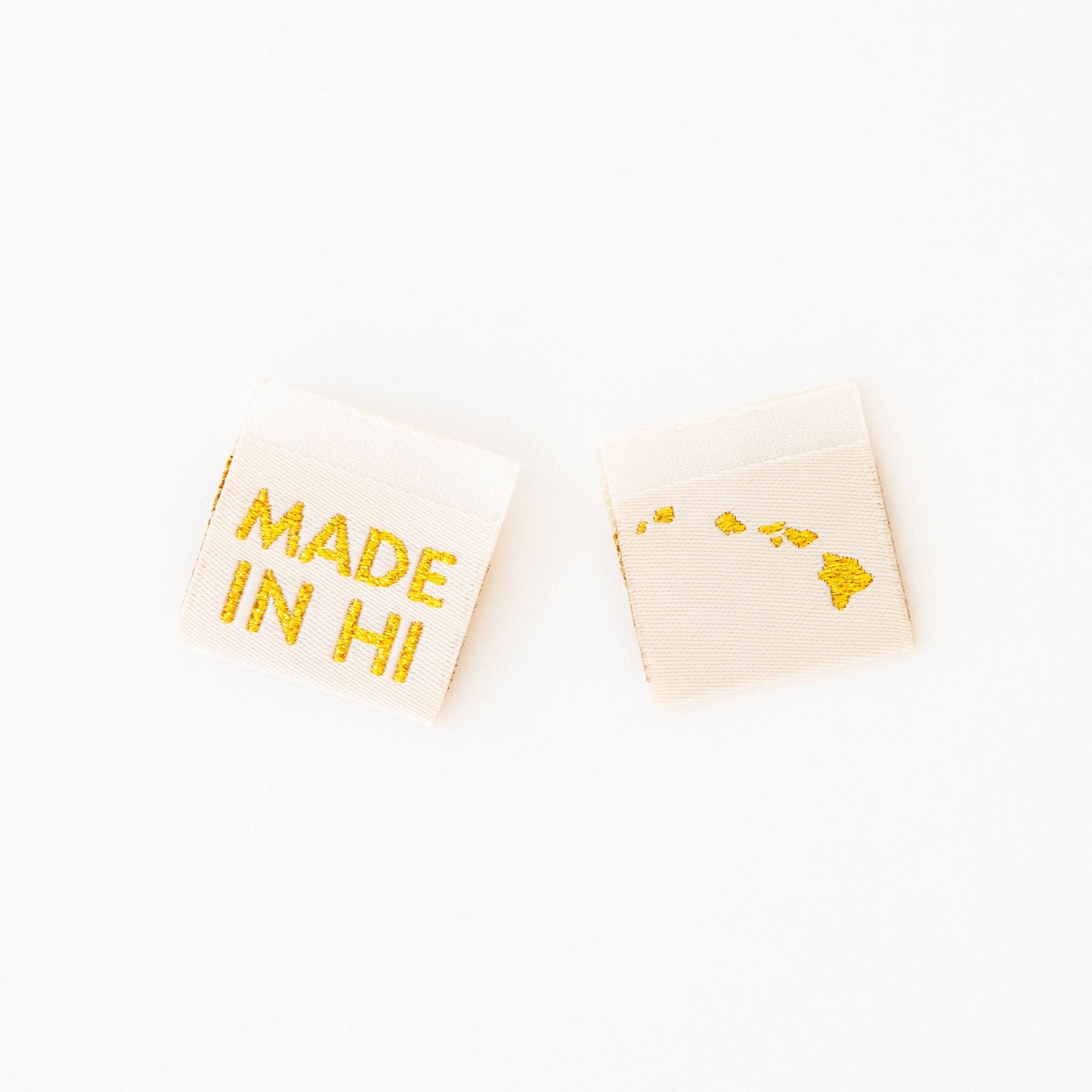 Made in My State Gold Woven Labels - Boho Fabrics -