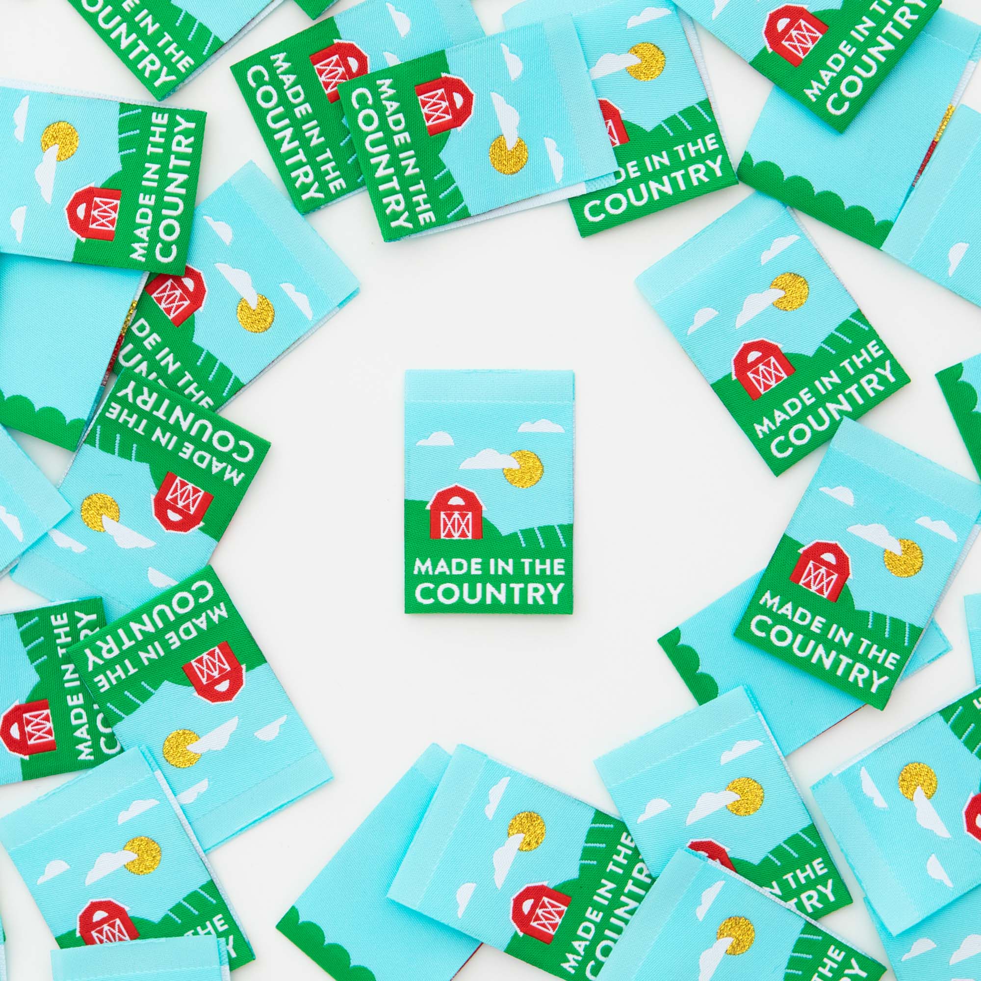 Made in the Country - Sewing Woven Clothing Label Tags - Boho Fabrics - Sew - in Labels