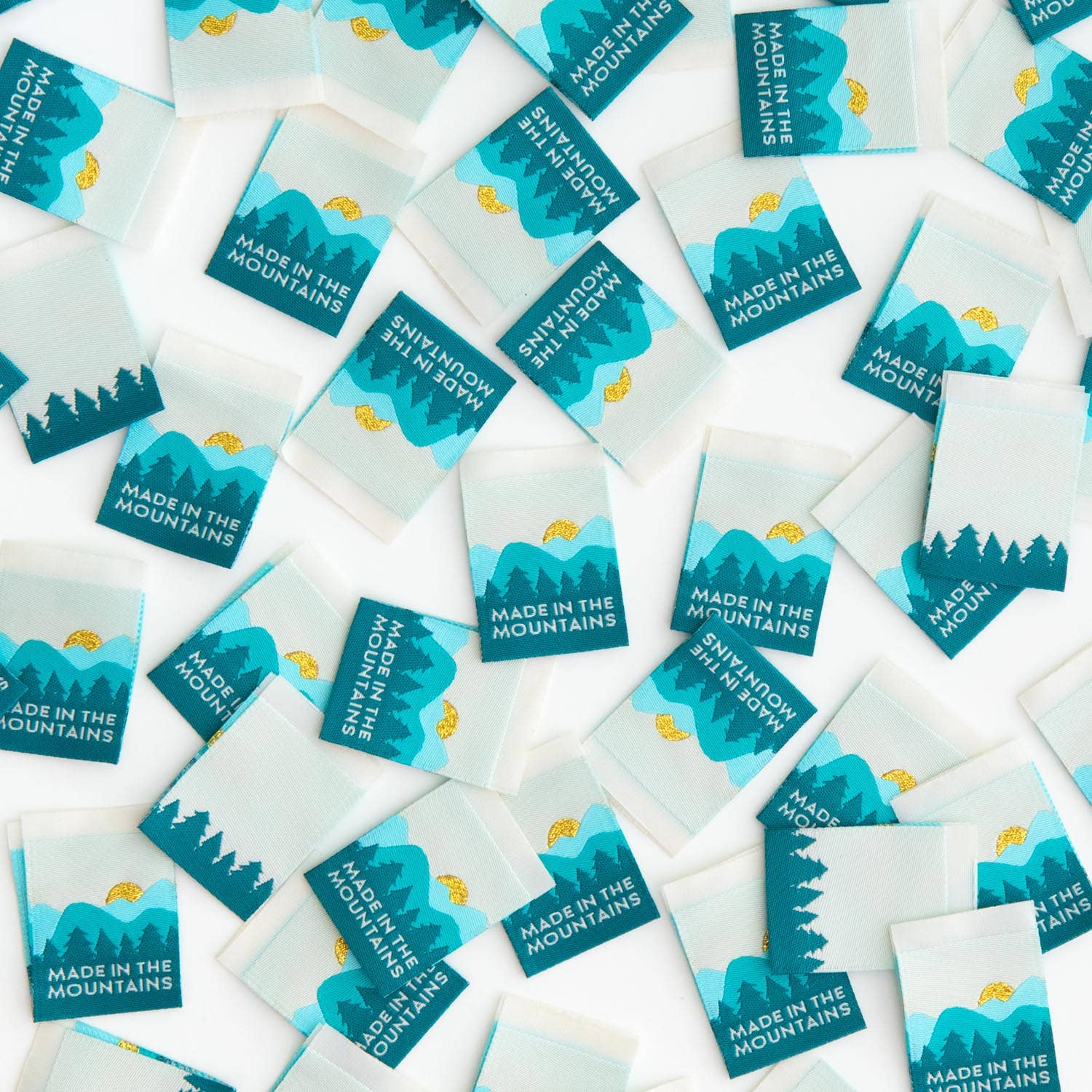 Made in the Mountains - Sewing Woven Clothing Label Tags - Boho Fabrics -