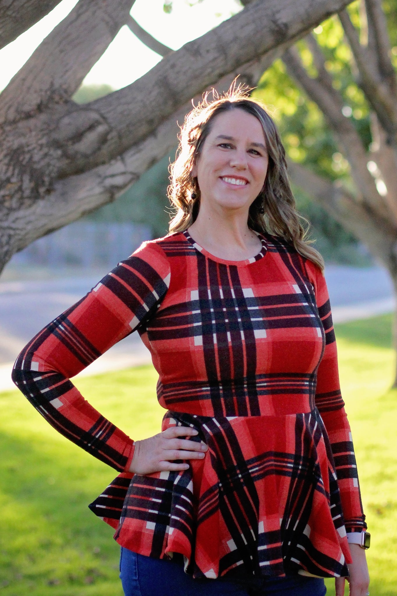 Madi Plaid! Red/Black Plaid Brushed Sweater Knit Fabric. PRSW-104 - Boho Fabrics