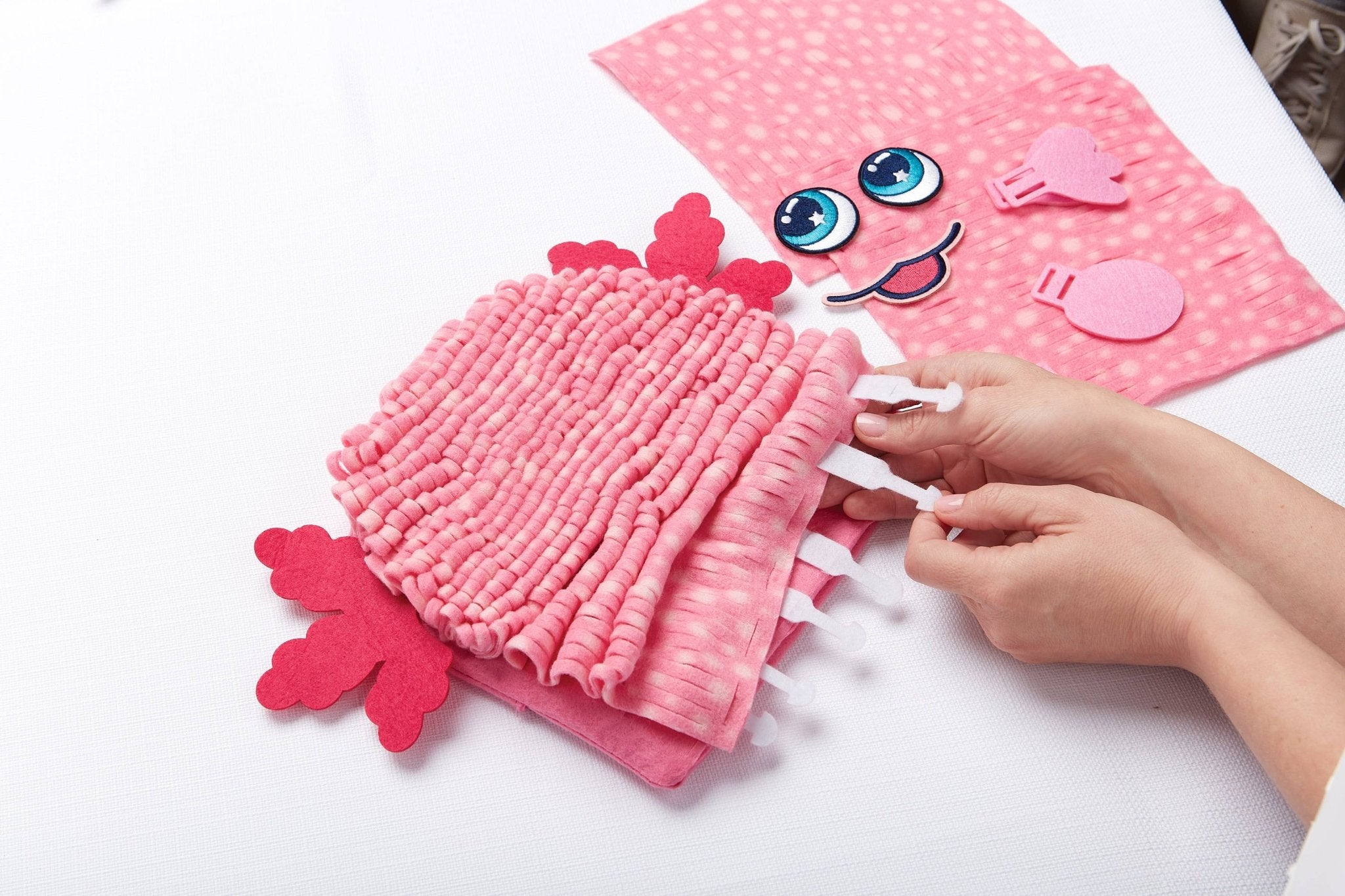 Magic Scrunch Pillow - Axolotl - Boho Fabrics - Art & Craft Kits