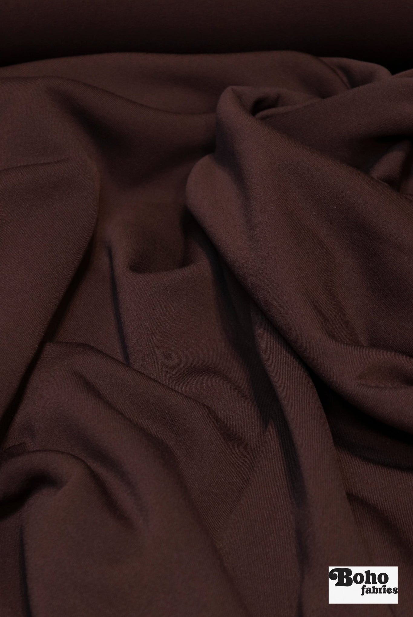 Mahogany Brown, Power Stretch Pro Fleece - Backed Performance Fabric - Boho Fabrics - Performance Fabrics