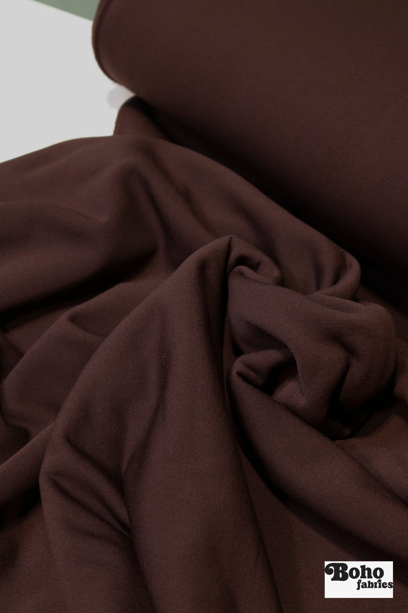Mahogany Brown, Power Stretch Pro Fleece - Backed Performance Fabric - Boho Fabrics - Performance Fabrics