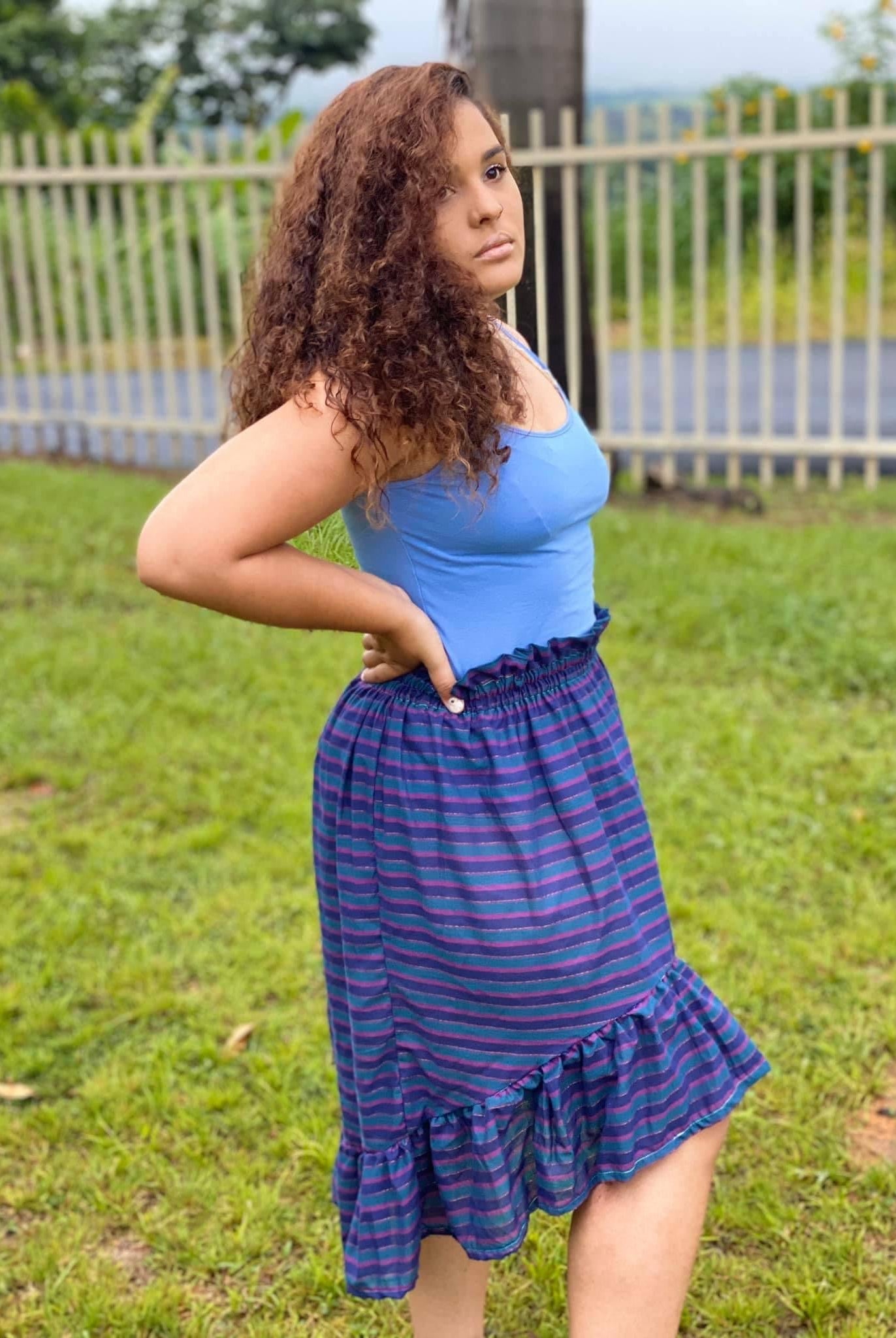 Majestic Gold,Purple & Teal Stripes. Cotton Woven Fabric. WVP-215 - Boho Fabrics