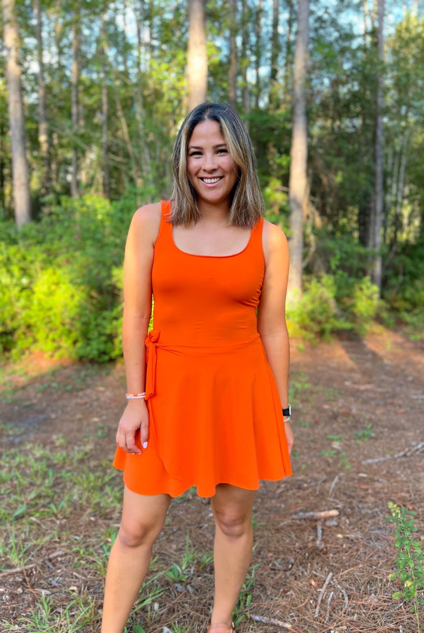 Mandarin Orange, Solid Swim Knit Fabric. - Boho Fabrics - Swim Knit, Solid Fabric