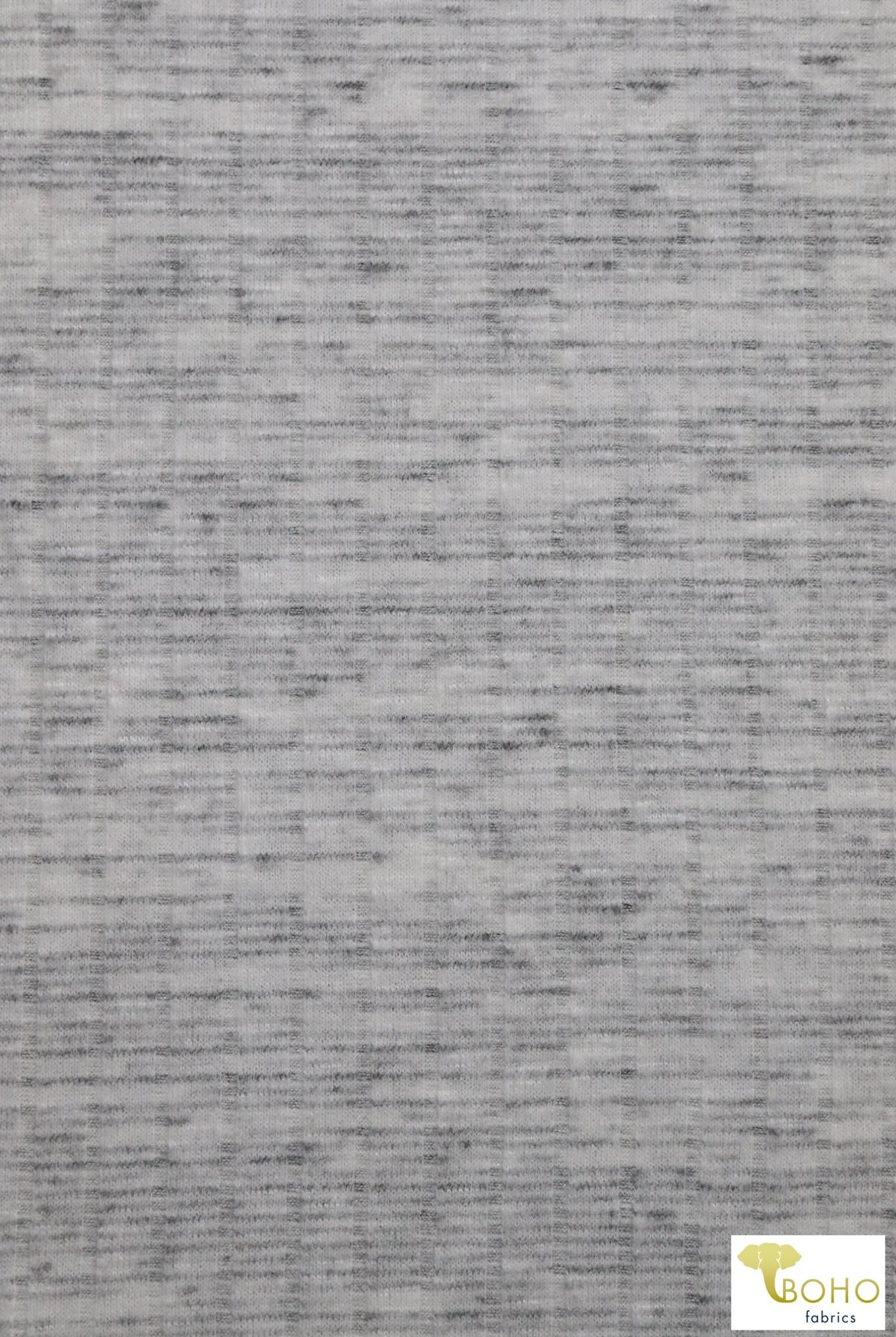 Marble Ice 9x4 Brushed Rib Knit Fabric. BRIB-201-WHT - Boho Fabrics