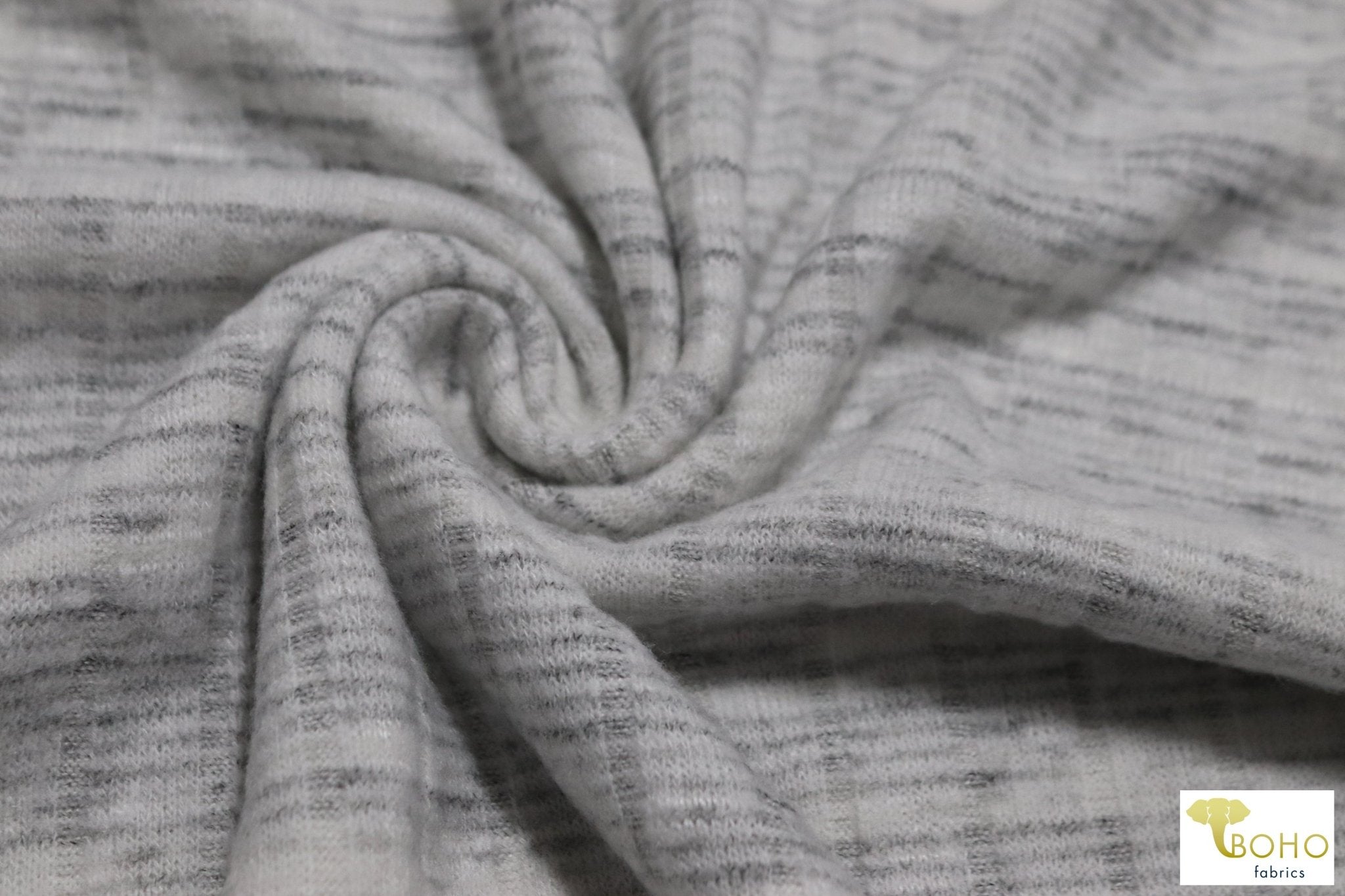 Marble Ice 9x4 Brushed Rib Knit Fabric. BRIB-201-WHT - Boho Fabrics