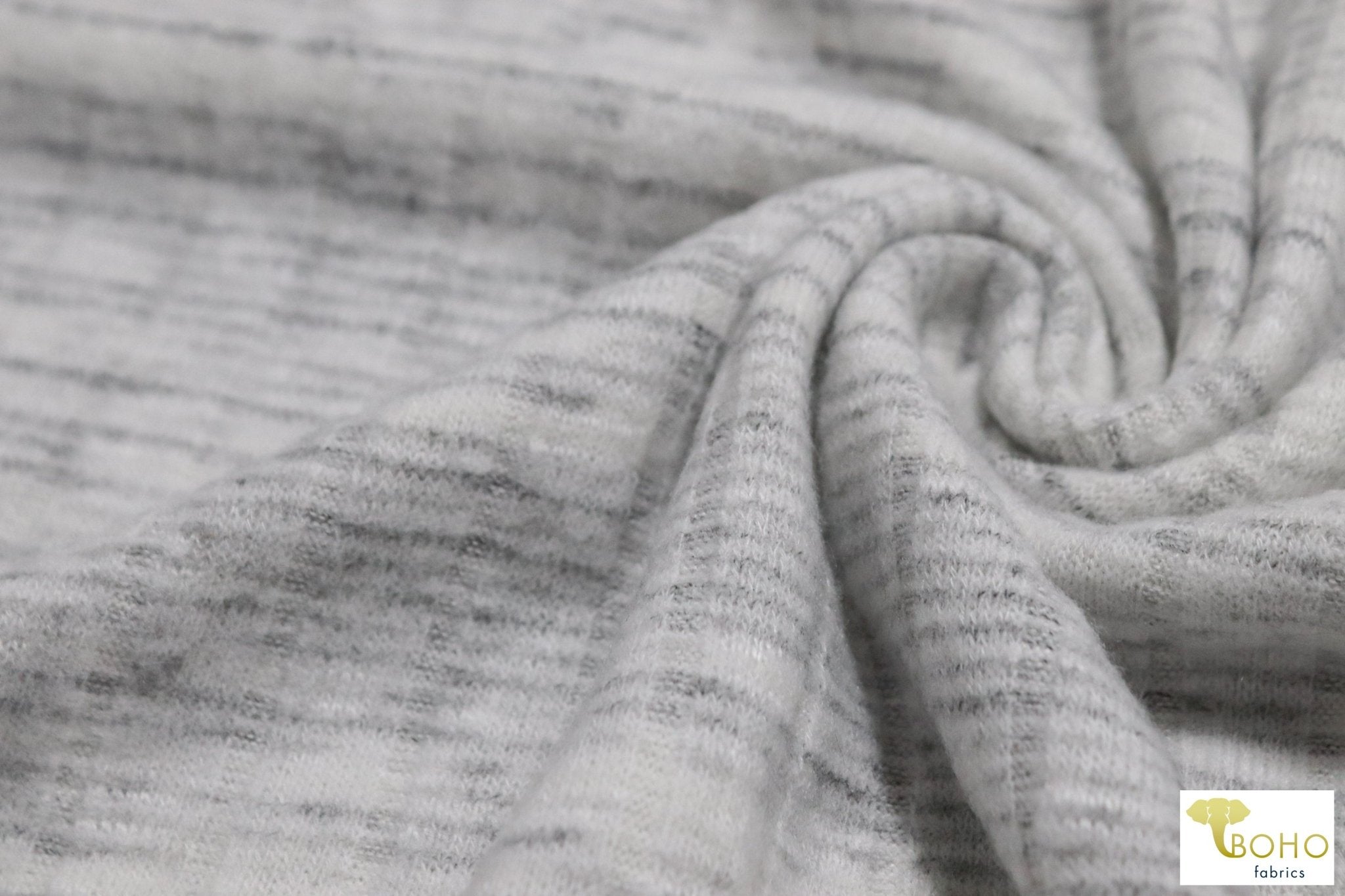 Marble Ice 9x4 Brushed Rib Knit Fabric. BRIB-201-WHT - Boho Fabrics