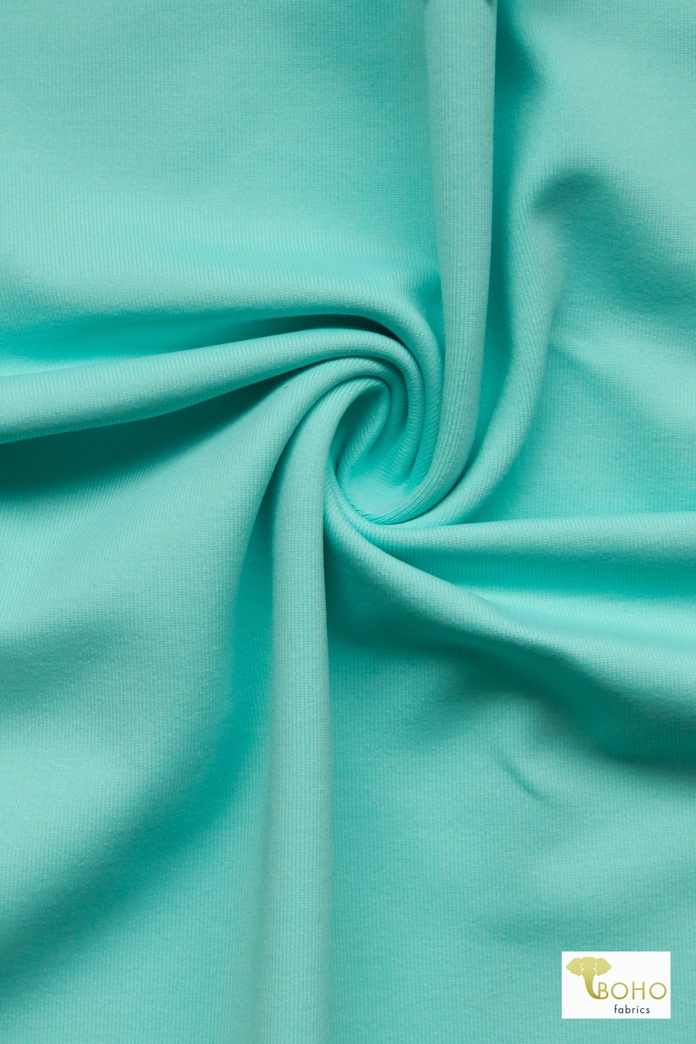 Marine Aqua, Athletic Knit - Boho Fabrics