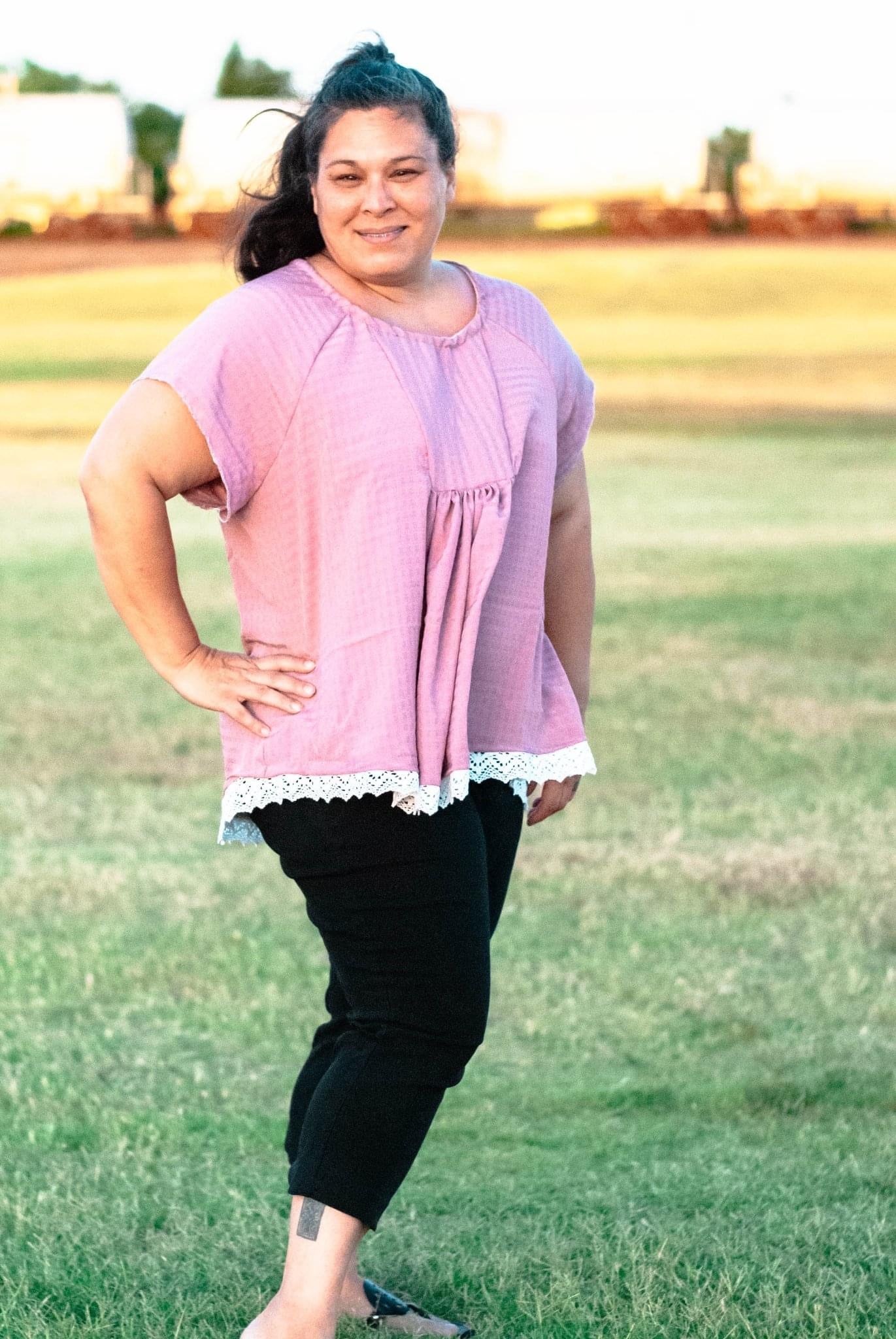 Mauve Basketweave, Solid Woven Fabric - Boho Fabrics