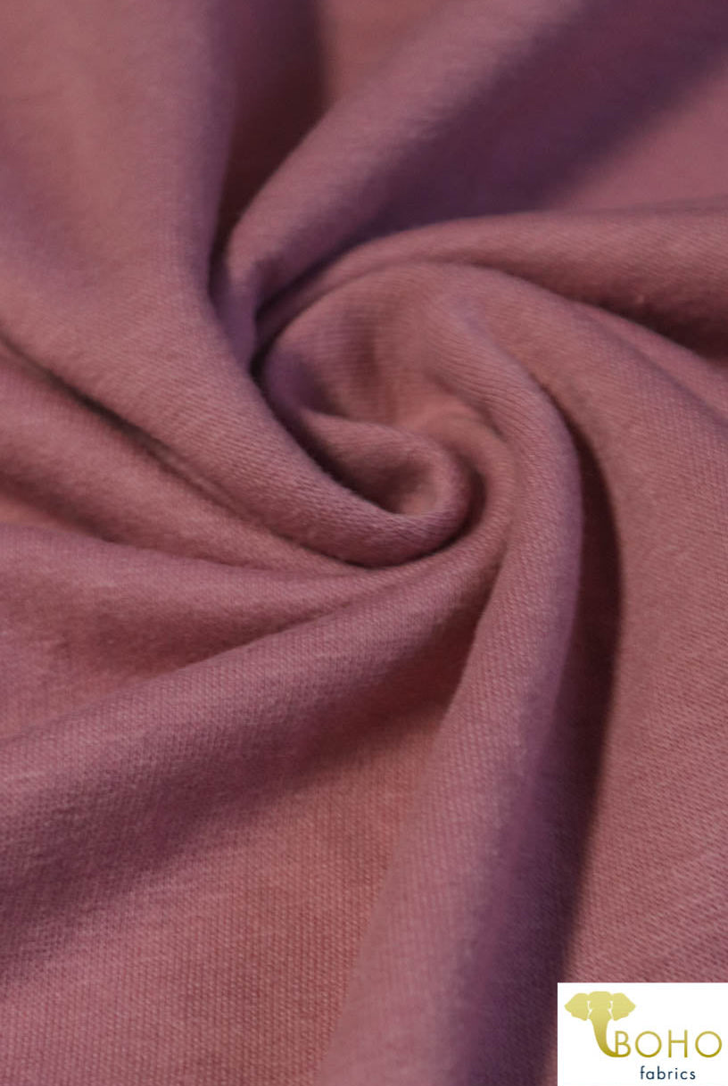 Mauve Cotton French Terry. CLFT-938-MP. - Boho Fabrics