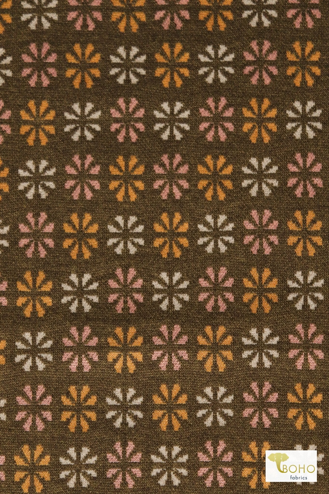 MCM Florals, Ponte Knit - Boho Fabrics