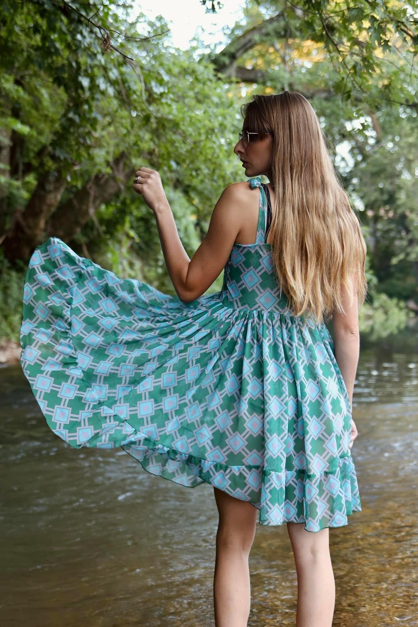 MCM Poolside Crush, Stretch Mesh Print Fabric - Boho Fabrics