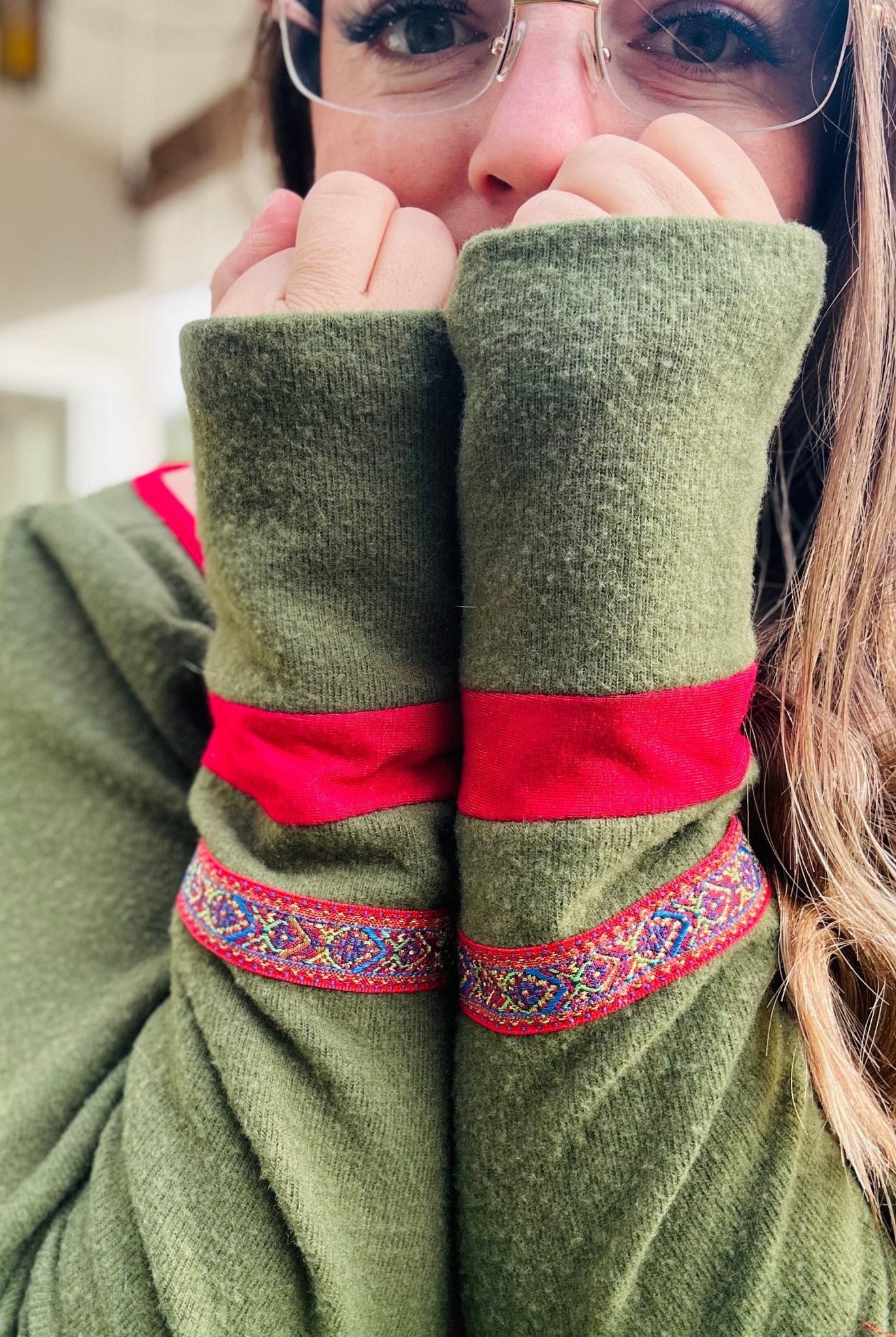 Meadow Green, Solid Brushed Sweater Knit Fabric - Boho Fabrics - Sweater Solids, Knit Fabric