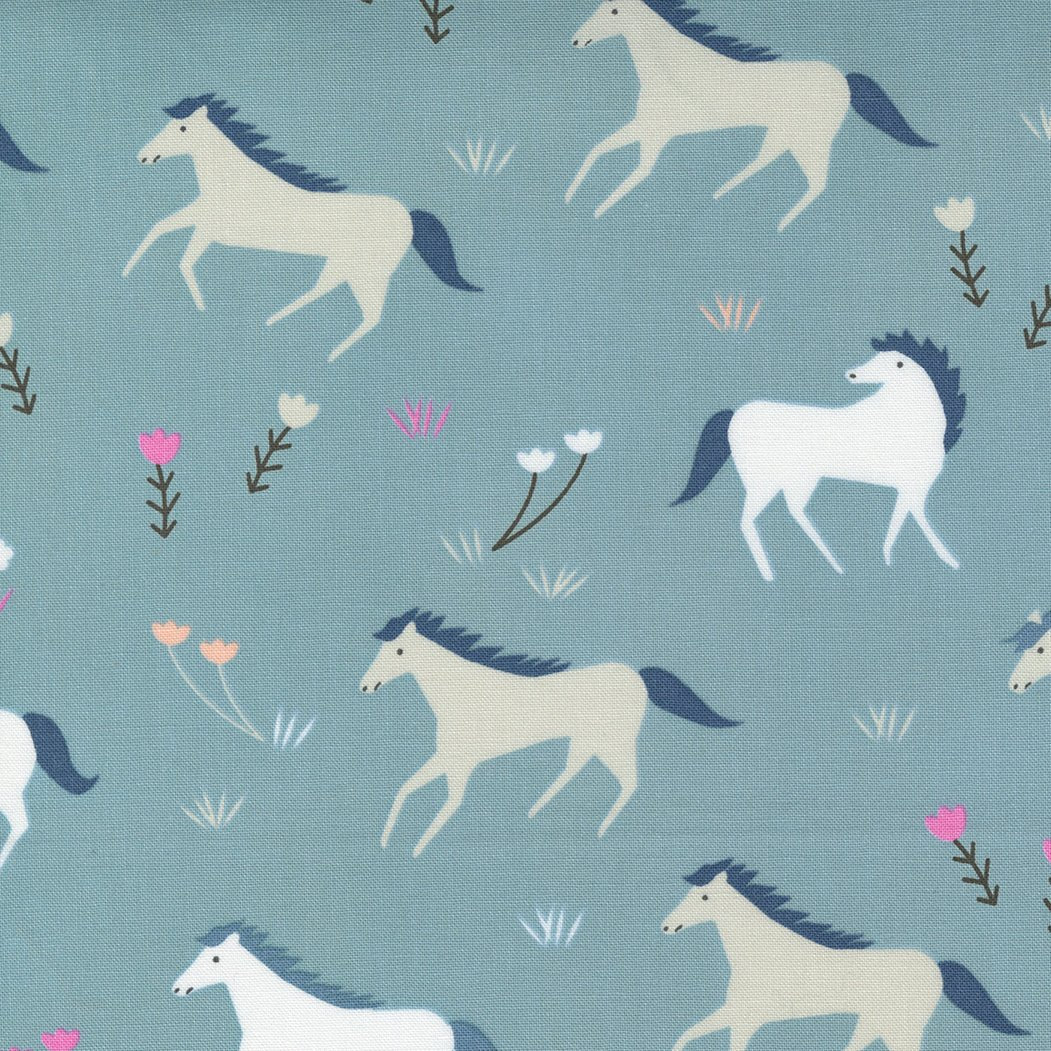 Meander Horses Denim 24580 16 Moda 1 - Boho Fabrics - Quilting Cotton, Woven