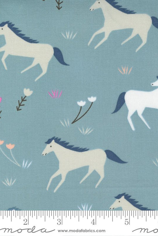 Meander Horses Denim 24580 16 Moda 1 - Boho Fabrics - Quilting Cotton, Woven