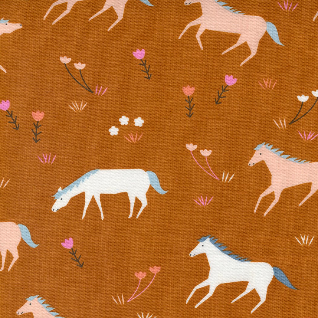 Meander Horses Saddle 24580 14 Moda 1 - Boho Fabrics - Quilting Cotton, Woven