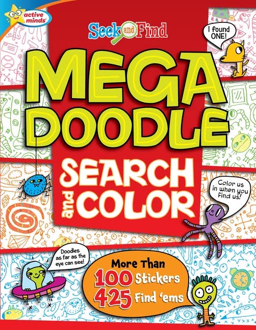Mega Doodle Search And Color: Seek And Find Activity Book - Boho Fabrics -