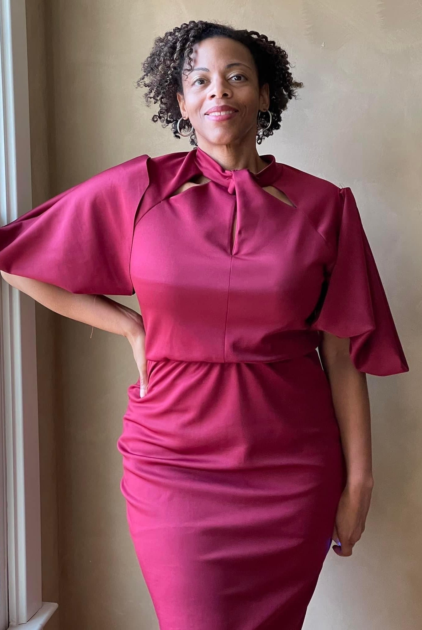 Merlot, Scuba Knit Fabric - Boho Fabrics