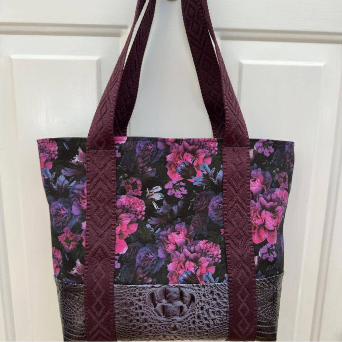 Merlot Wine Jacquard Webbing 1.5" Premium Woven Strap - Boho Fabrics - Bag Making Supplies