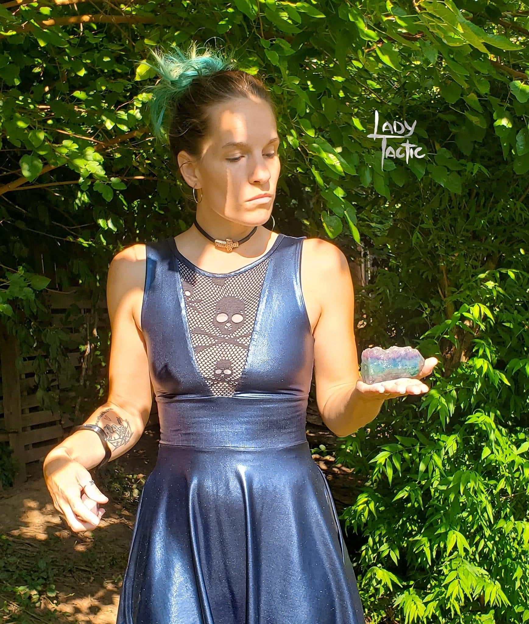 Metallic Blue, Cosplay Polyester Knit. - Boho Fabrics