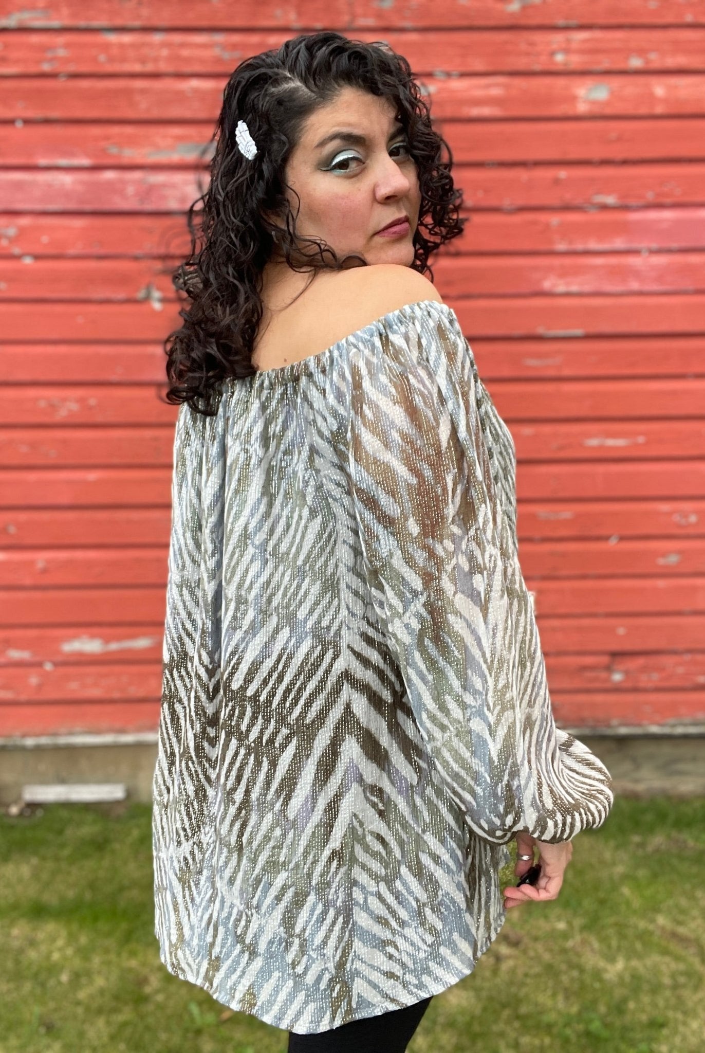 Metallic Silk Chiffon Fabric - Boho Fabrics - Chiffon, Woven