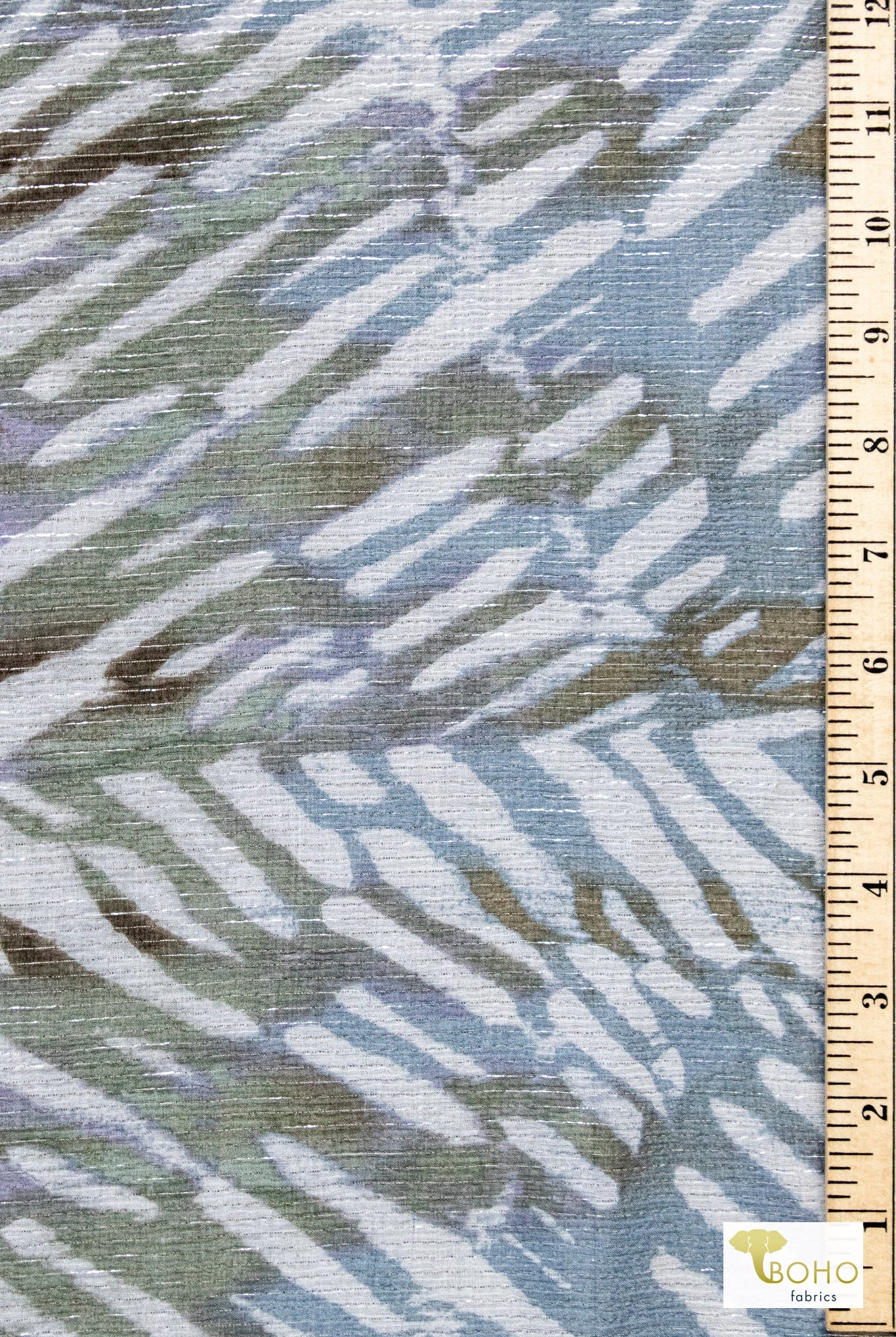 Metallic Silk Chiffon Fabric - Boho Fabrics - Chiffon, Woven