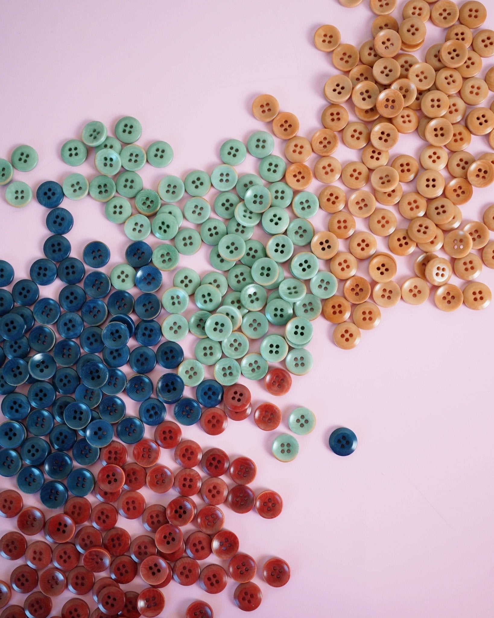 Midnight 1/2" Corozo Nut Buttons - Boho Fabrics - Buttons & Snaps