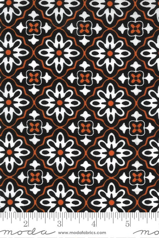 Midnight Magic 2 in Midnight Pumpkin by Moda - 100% Cotton Quilting Fabric - 24101 18 - Boho Fabrics - Quilting Cotton, Woven