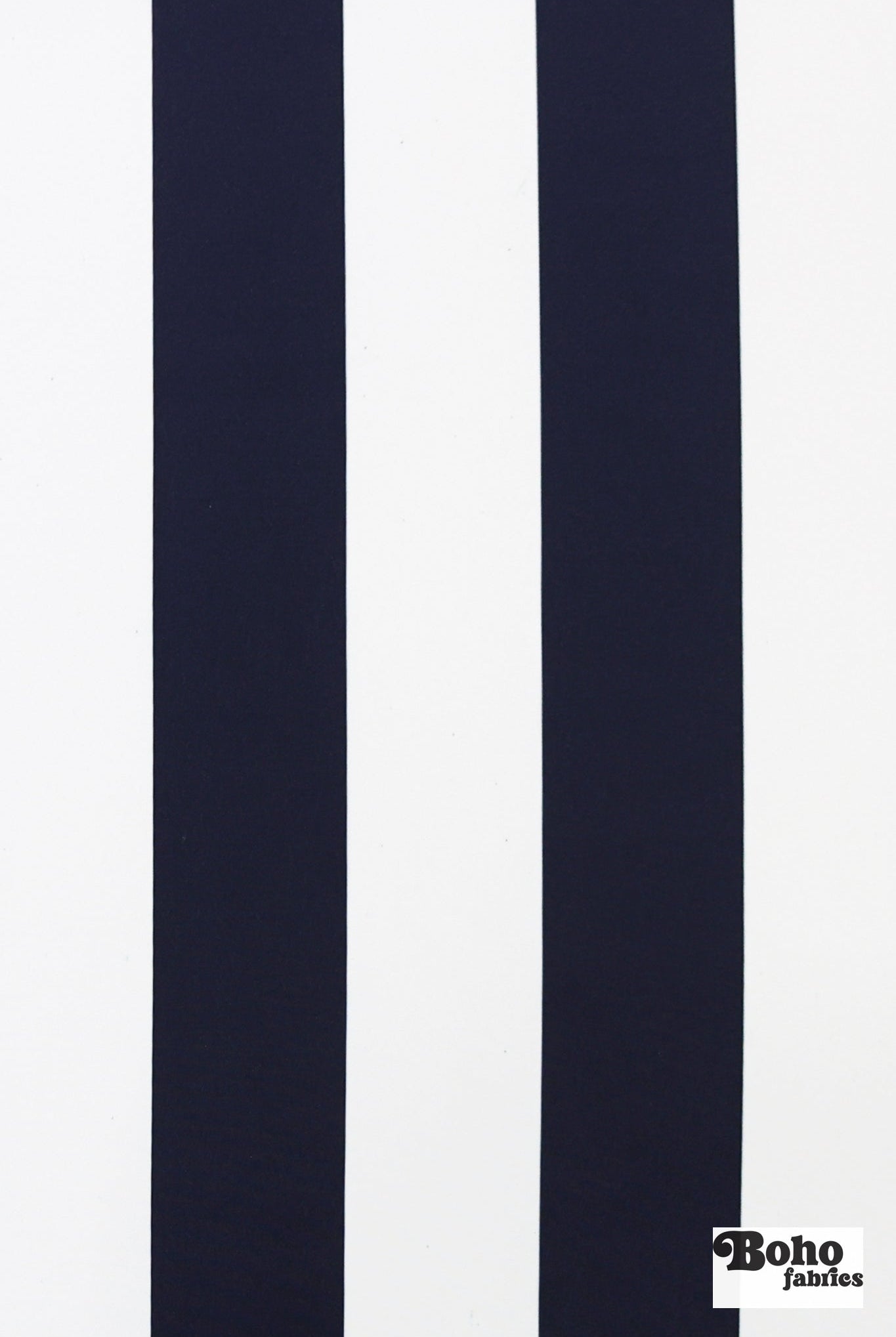 Midnight & Navy 3" Wide Striped Canvas Woven Fabric - Boho Fabrics - Canvas Fabric