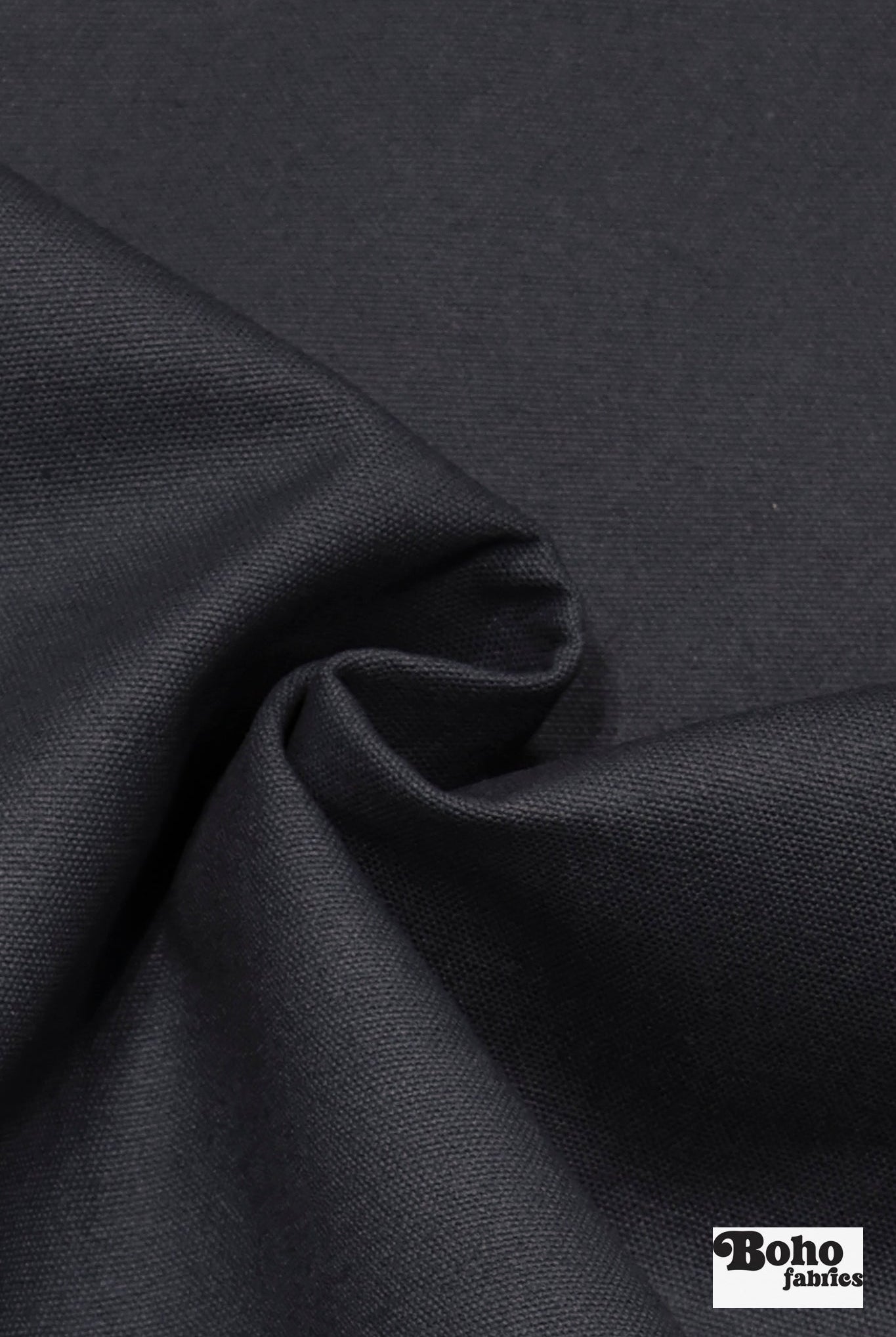 Midnight Navy, Deadstock Cotton Duck Canvas Woven Fabric - Boho Fabrics - Canvas Fabric