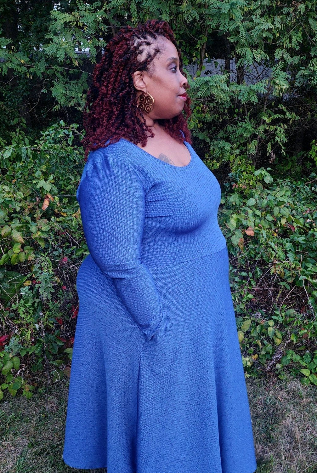 Mini Mosaics, Blue Athletic Knit Fabric - Boho Fabrics - Athletic Knit Fabric