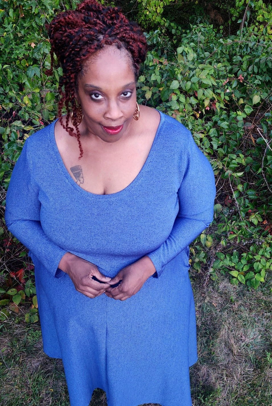 Mini Mosaics, Blue Athletic Knit Fabric - Boho Fabrics - Athletic Knit Fabric