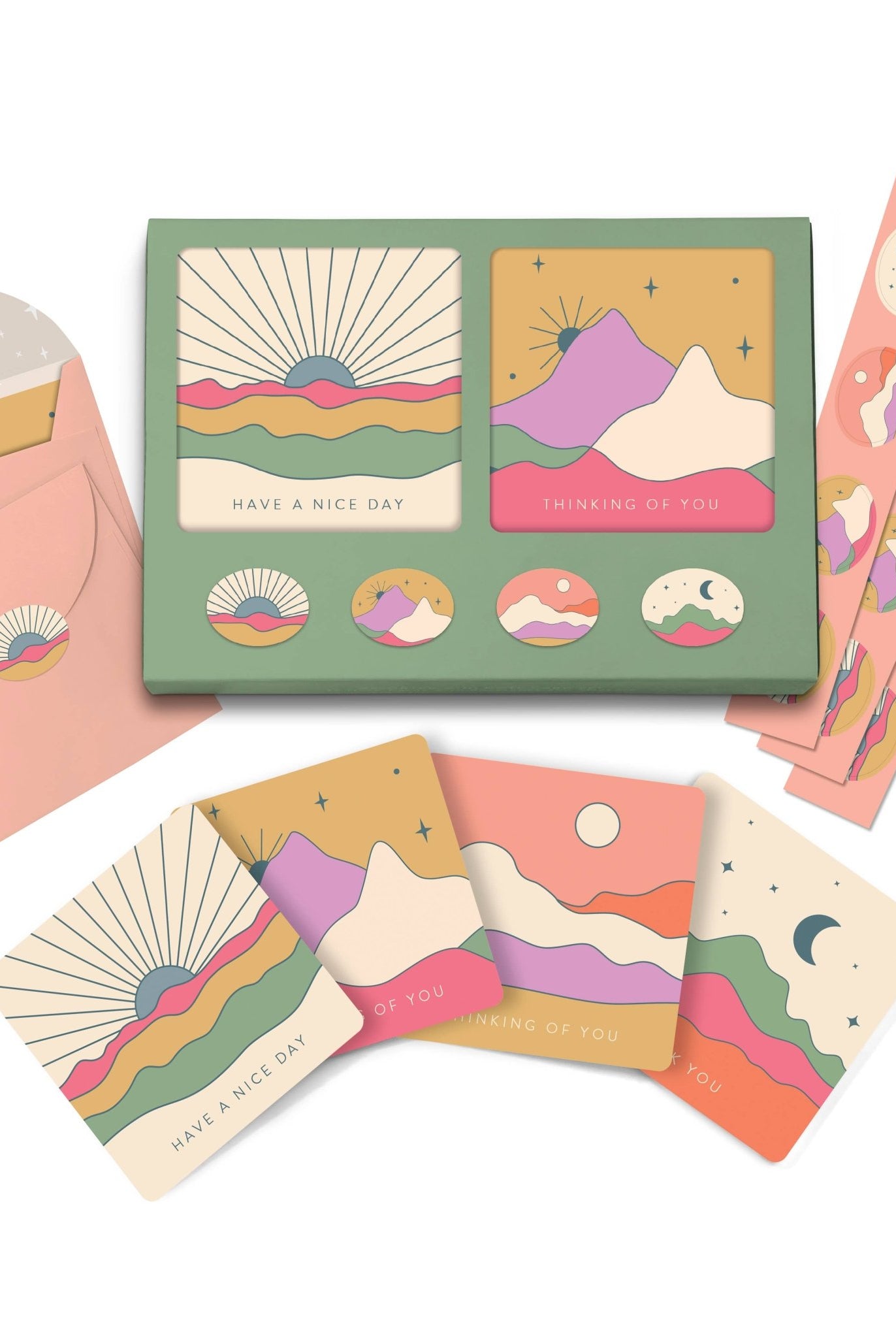 Mini Notecard Set Desert Skies - Boho Fabrics -