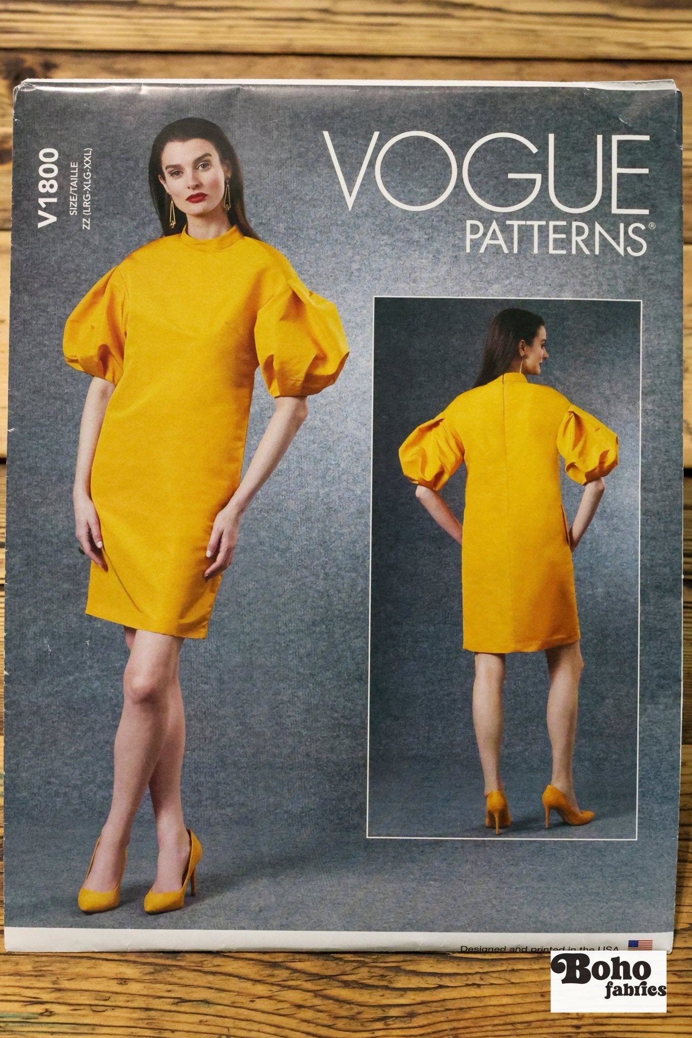 Misses Dress. V1800, New Vogue Pattern - Boho Fabrics - Sewing Patterns
