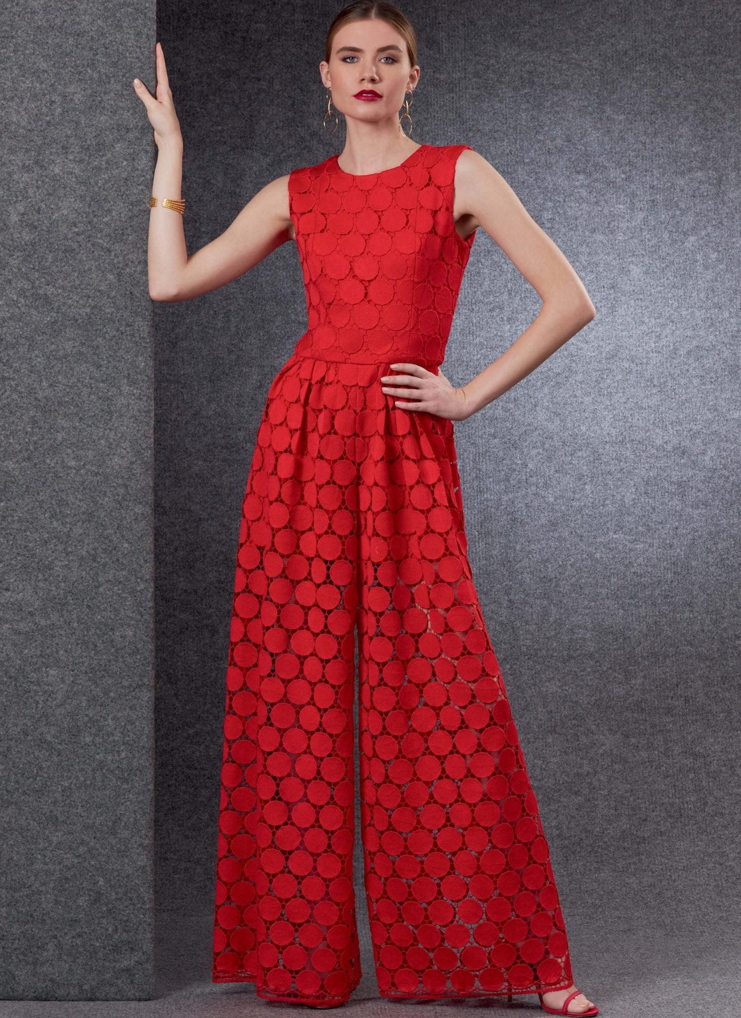 Misses Jumpsuit by Julio Cesar. V1806, New Vogue Pattern - Boho Fabrics - Sewing Patterns