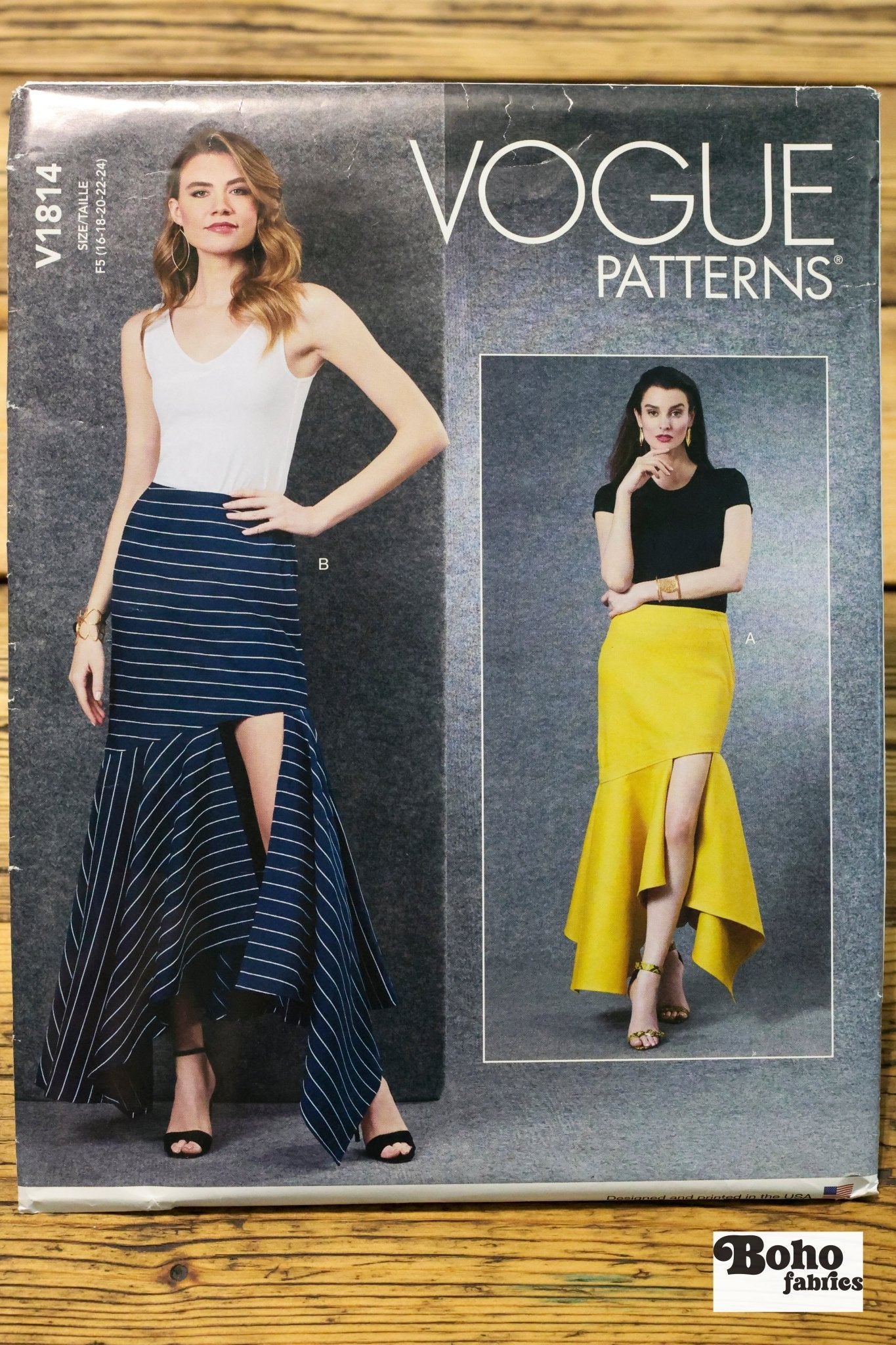 Misses Skirt. V1814, New Vogue Pattern - Boho Fabrics - Sewing Patterns