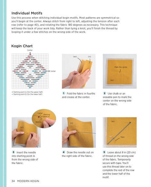 Modern Kogin, Sewing & Embroidery Book - Boho Fabrics - Books