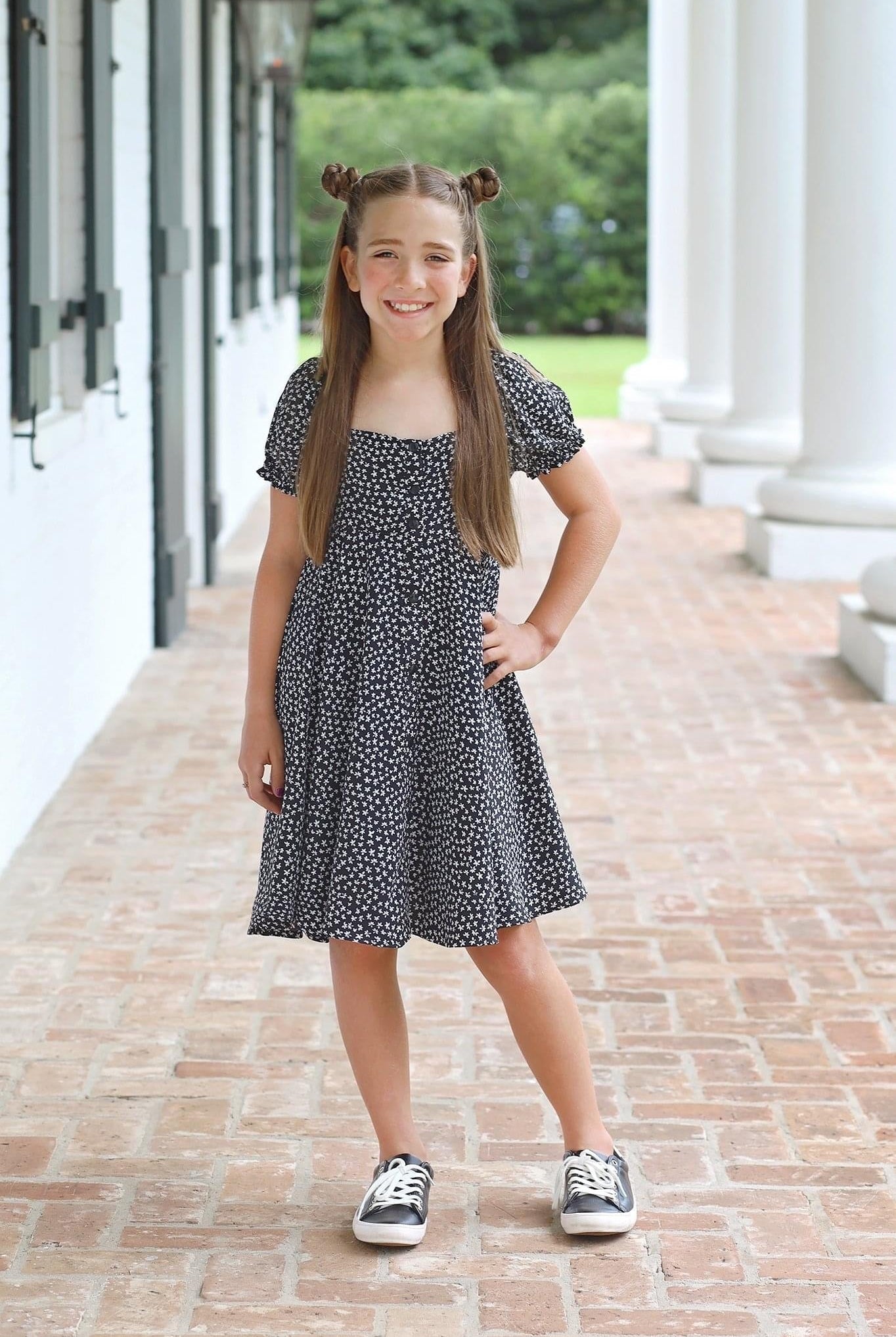 Monochrome Florals, Georgette Woven Print Fabric - Boho Fabrics