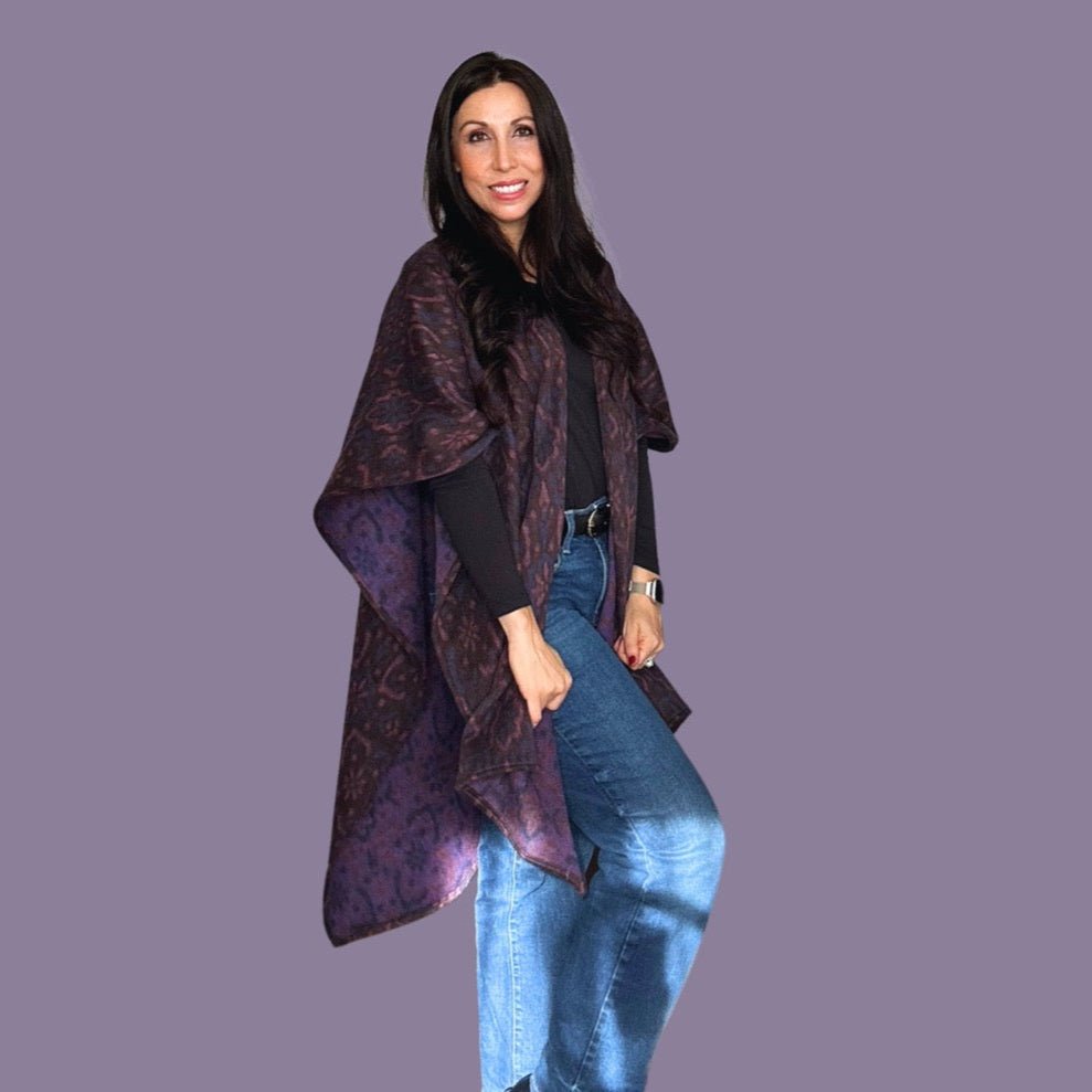 Mosaic Blue Tapestry. Felted Wool, Double Sided. Woven Fabric - Boho Fabrics - Quilted, Woven