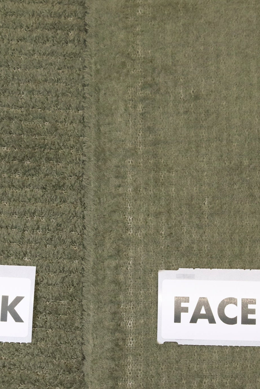 Moss Green, High Loft Grid Fleece Fabric by Polartec, featuring Recycled Polyester. *2nds* - Boho Fabrics - Performance Fabrics