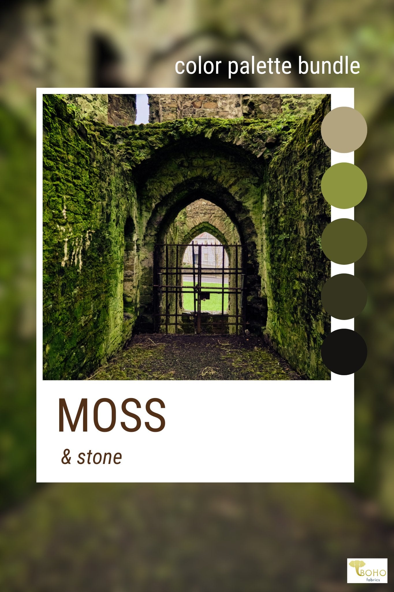 Moss & Stone, Mystery Color Palette Bundle - Boho Fabrics - Fabric Bundles